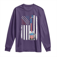 Funny Pouring Beer American Flag 4th Of July Craft Brewery Long Sleeve Shirt - Wonder Print Shop