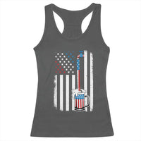 Funny Pouring Beer American Flag 4th Of July Craft Brewery Racerback Tank Top - Wonder Print Shop