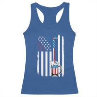 Funny Pouring Beer American Flag 4th Of July Craft Brewery Racerback Tank Top - Wonder Print Shop
