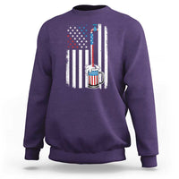 Funny Pouring Beer American Flag 4th Of July Craft Brewery Sweatshirt - Wonder Print Shop