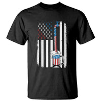 Funny Pouring Beer American Flag 4th Of July Craft Brewery T Shirt - Wonder Print Shop