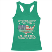 Funny Support The Country You Live In Racerback Tank Top American Flag Map We The People Patriotic - Wonder Print Shop