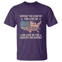 Funny Support The Country You Live In T Shirt American Flag Map We The People Patriotic - Wonder Print Shop