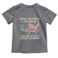 Funny Support The Country You Live In Toddler T Shirt American Flag Map We The People Patriotic - Wonder Print Shop