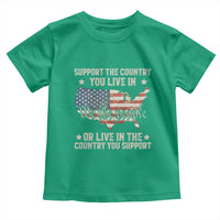 Funny Support The Country You Live In Toddler T Shirt American Flag Map We The People Patriotic - Wonder Print Shop
