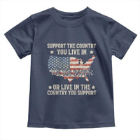 Funny Support The Country You Live In Toddler T Shirt American Flag Map We The People Patriotic - Wonder Print Shop