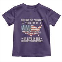 Funny Support The Country You Live In Toddler T Shirt American Flag Map We The People Patriotic - Wonder Print Shop