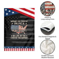 Funny Support The Country You Live In Patriotic Garden Flag American Flag Map We The People Patriotic