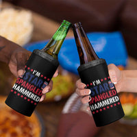 Funny 4th Of July Beer Drinking Lover 4 in 1 Can Cooler Tumbler I'm Star Spangled Hammered - Wonder Print Shop