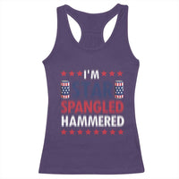Funny 4th Of July Beer Drinking Lover Racerback Tank Top I'm Star Spangled Hammered - Wonder Print Shop
