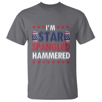 Funny 4th Of July Beer Drinking Lover T Shirt I'm Star Spangled Hammered - Wonder Print Shop