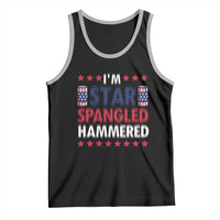 Funny 4th Of July Beer Drinking Lover Tank Top I'm Star Spangled Hammered - Wonder Print Shop