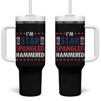 Funny 4th Of July Beer Drinking Lover Tumbler With Handle I'm Star Spangled Hammered - Wonder Print Shop