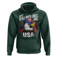 Funny My Pronouns Are USA 4th of July Hoodie Patriotic Eagle American Flag - Wonder Print Shop