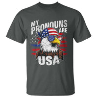 Funny My Pronouns Are USA 4th of July T Shirt Patriotic Eagle American Flag - Wonder Print Shop