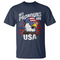 Funny My Pronouns Are USA 4th of July T Shirt Patriotic Eagle American Flag - Wonder Print Shop