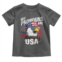 Funny My Pronouns Are USA 4th of July Toddler T Shirt Patriotic Eagle American Flag - Wonder Print Shop