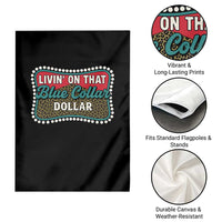 Living On That Blue Collar Dollar Garden Flag Leopard Print - Wonder Print Shop