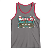 Living On That Blue Collar Dollar Tank Top Leopard Print - Wonder Print Shop