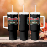 Living On That Blue Collar Dollar Tumbler With Handle Leopard Print - Wonder Print Shop