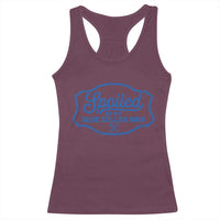 Funny Spoiled By My Blue Collar Man Racerback Tank Top - Wonder Print Shop