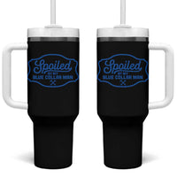 Funny Spoiled By My Blue Collar Man Tumbler With Handle - Wonder Print Shop