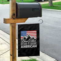 Blue Collar American Garden Flag Dirty Hands Clean Money Vintage American Flag Mountain - Wonder Print Shop