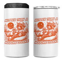 Funny Hotter Than A Hoochie Coochie 4 in 1 Can Cooler Tumbler Summer Racoon Music - Wonder Print Shop