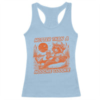 Funny Hotter Than A Hoochie Coochie Racerback Tank Top Summer Racoon Music - Wonder Print Shop