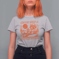 Funny Hotter Than A Hoochie Coochie T Shirt For Women Summer Racoon Music - Wonder Print Shop