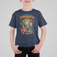 Funny I Freaking Love Summerween T Shirt For Kid Horror Halloween Summer - Wonder Print Shop