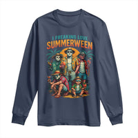 Funny I Freaking Love Summerween Long Sleeve Shirt Horror Halloween Summer - Wonder Print Shop