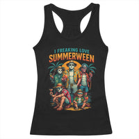 Funny I Freaking Love Summerween Racerback Tank Top Horror Halloween Summer - Wonder Print Shop