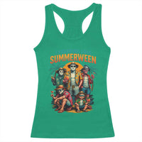 Funny I Freaking Love Summerween Racerback Tank Top Horror Halloween Summer - Wonder Print Shop