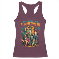 Funny I Freaking Love Summerween Racerback Tank Top Horror Halloween Summer - Wonder Print Shop