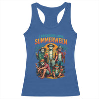 Funny I Freaking Love Summerween Racerback Tank Top Horror Halloween Summer - Wonder Print Shop