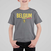 Belgium Belgian Flag T Shirt For Kid Belgian Lion Coat of Arms Belgie Souvenir