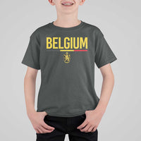 Belgium Belgian Flag T Shirt For Kid Belgian Lion Coat of Arms Belgie Souvenir