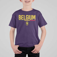 Belgium Belgian Flag T Shirt For Kid Belgian Lion Coat of Arms Belgie Souvenir