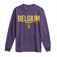 Belgium Belgian Flag Long Sleeve Shirt Belgian Lion Coat of Arms Belgie Souvenir