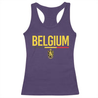 Belgium Belgian Flag Racerback Tank Top Belgian Lion Coat of Arms Belgie Souvenir