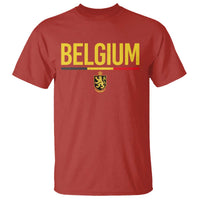 Belgium Belgian Flag T Shirt Belgian Lion Coat of Arms Belgie Souvenir