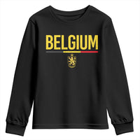 Belgium Belgian Flag Youth Sweatshirt Belgian Lion Coat of Arms Belgie Souvenir