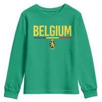 Belgium Belgian Flag Youth Sweatshirt Belgian Lion Coat of Arms Belgie Souvenir