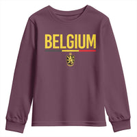 Belgium Belgian Flag Youth Sweatshirt Belgian Lion Coat of Arms Belgie Souvenir