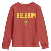 Belgium Belgian Flag Youth Sweatshirt Belgian Lion Coat of Arms Belgie Souvenir