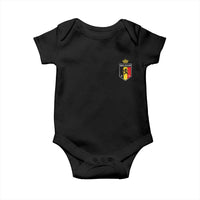 Belgium Football Crest Baby Onesie Vintage Belgian Lion Crown Belgian Heritage