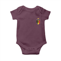 Belgium Football Crest Baby Onesie Vintage Belgian Lion Crown Belgian Heritage