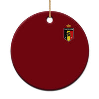 Belgium Football Crest Ceramic Ornament Vintage Belgian Lion Crown Belgian Heritage