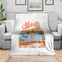 Spritz Veneto Throw Blanket Italia Vintage Orange Wine Cocktail Dal 1919